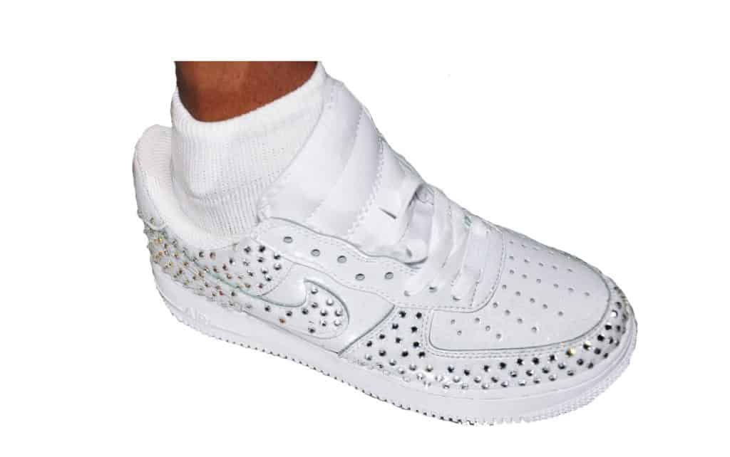 bedazzled nike air force ones